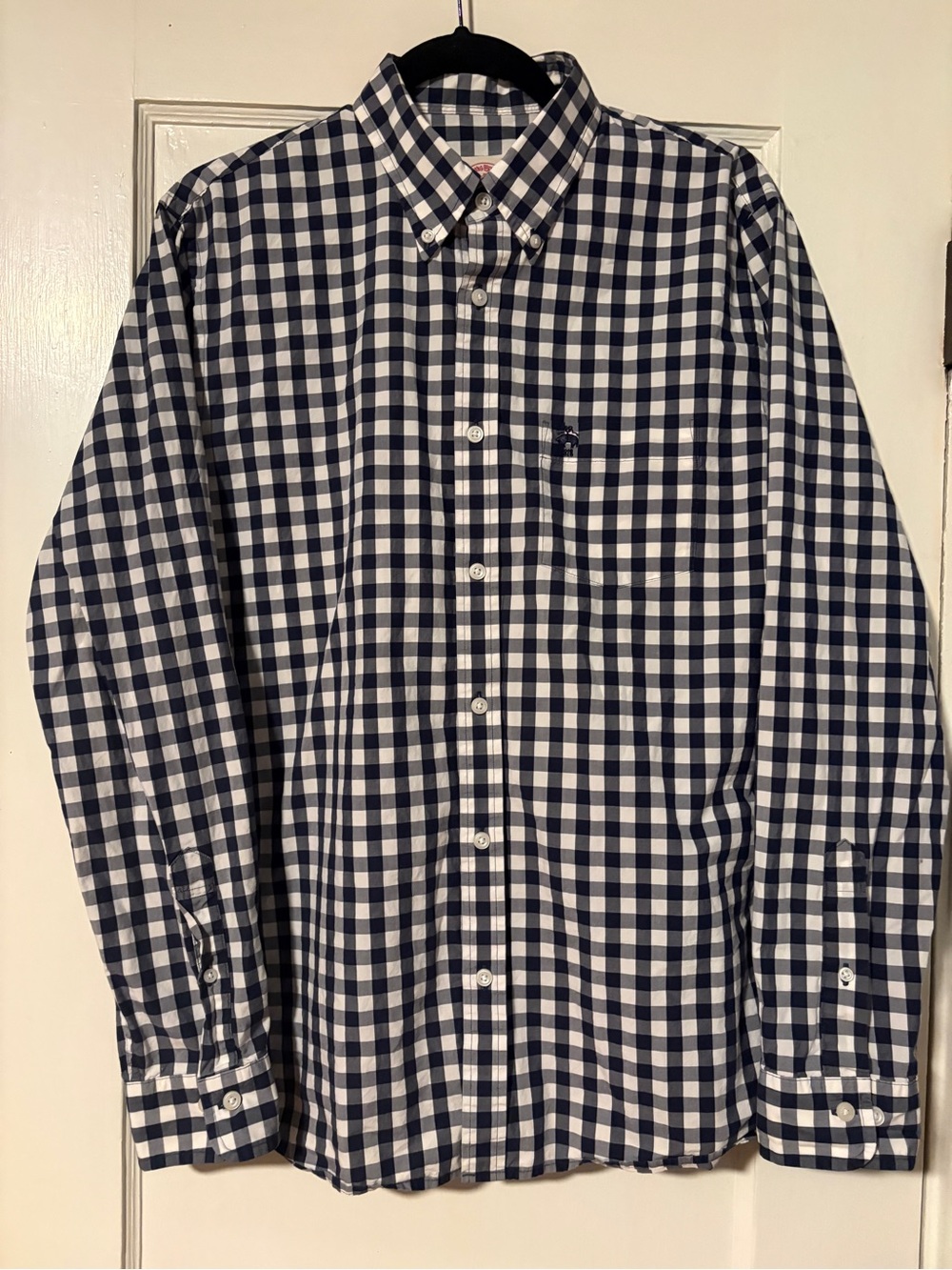 Brooks Brothers Navy & White Gingham Button-Down Shirt